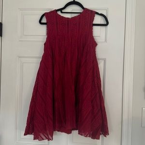 free people red babydoll dress